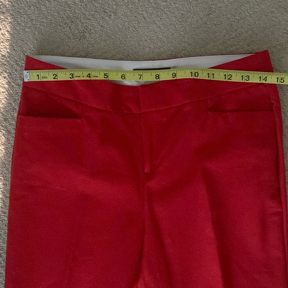 Crosby Madison Career Pants Size 4 Red 97% Cotton NWOT Minimalist Sophistication - Picture 12 of 12